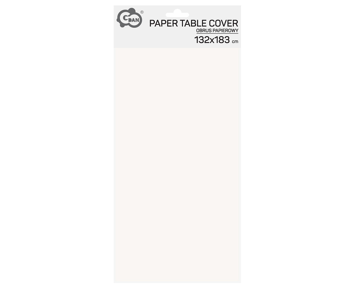 White paper table cover, 132x183 cm